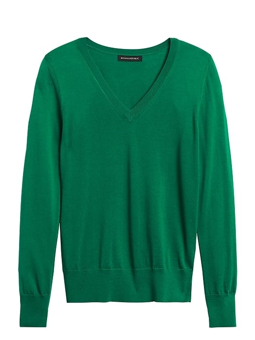 Banana Republic Washable Merino V-Neck Sweater