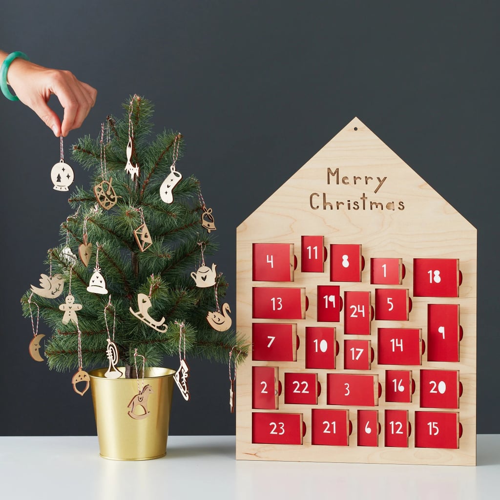 A Crafty Advent Calendar: Ornament Advent Calendar Lasercut Birch Wood and Paper