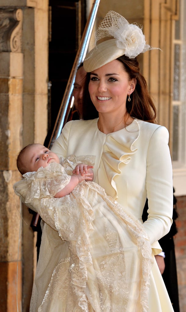 Prince George in the Royal Christening Robe.