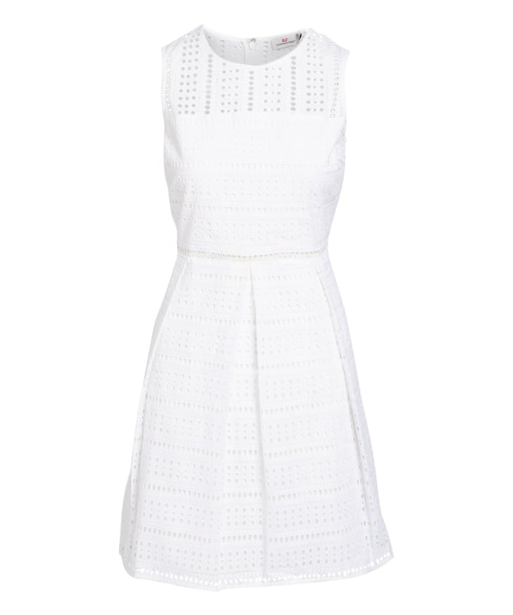 Vineyard Vines White Cap Eyelet Fit & Flare Dress How to Dress Like
