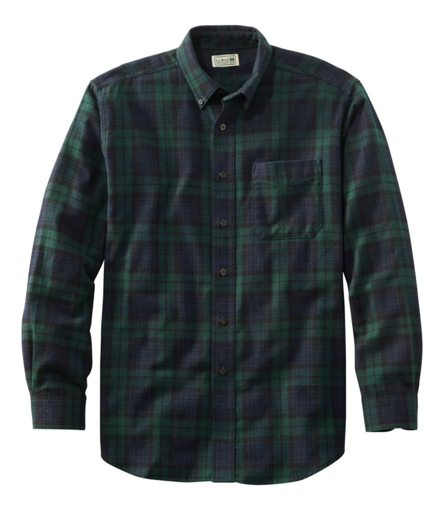 LL Bean Men's Scotch Plaid Flannel Shirt, Traditional Fit