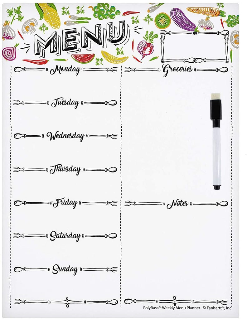 Polyrasa Write-On Dry Erase Meal Planner