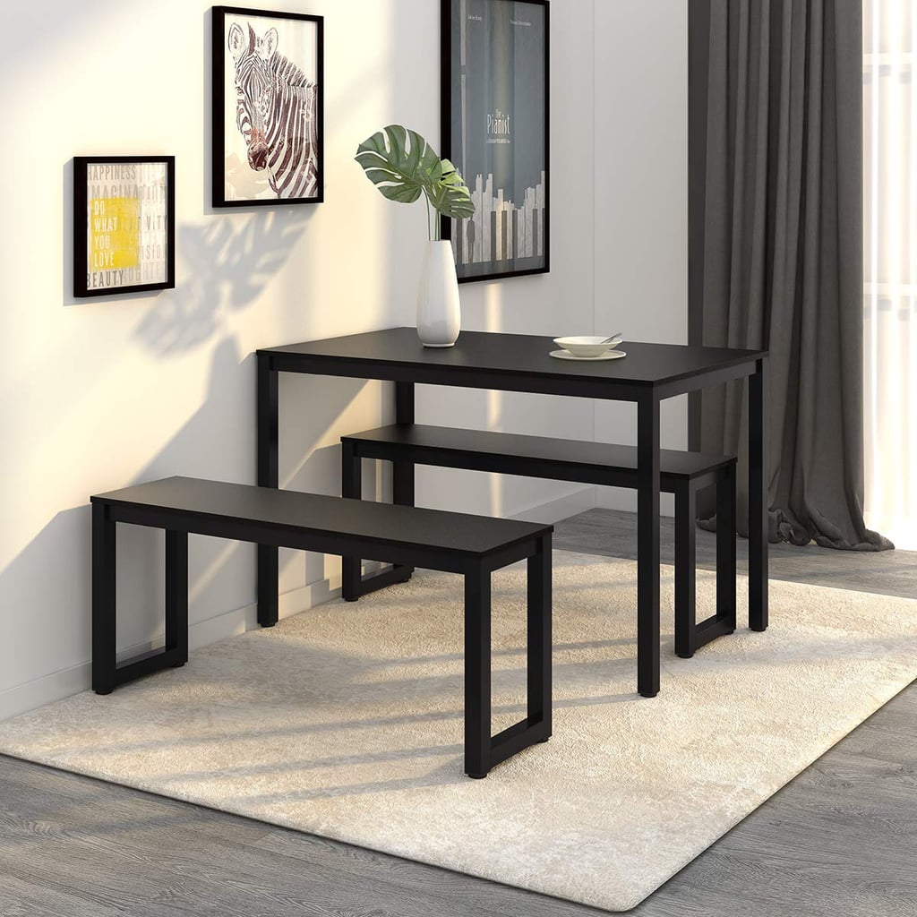 WLIVE Dining Table with 2 Benches | Best Dining Room Sets Under $250