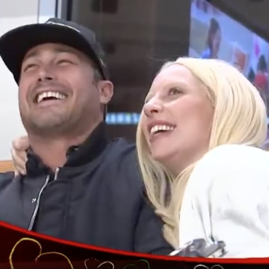 Lady Gaga and Taylor Kinney on the Blackhawks Kiss Cam 2016