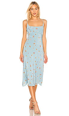 ASTR the Label Joan Dress in Sky Blue Pansy