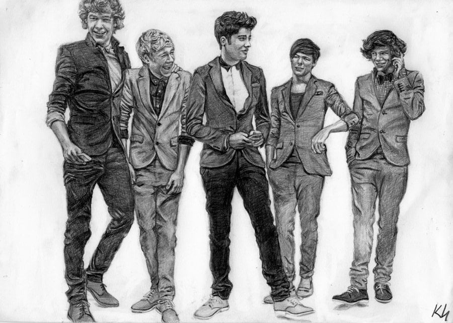 How to draw One Direction step by step  Easy Drawing Tutorial  YouCanDraw   YouTube