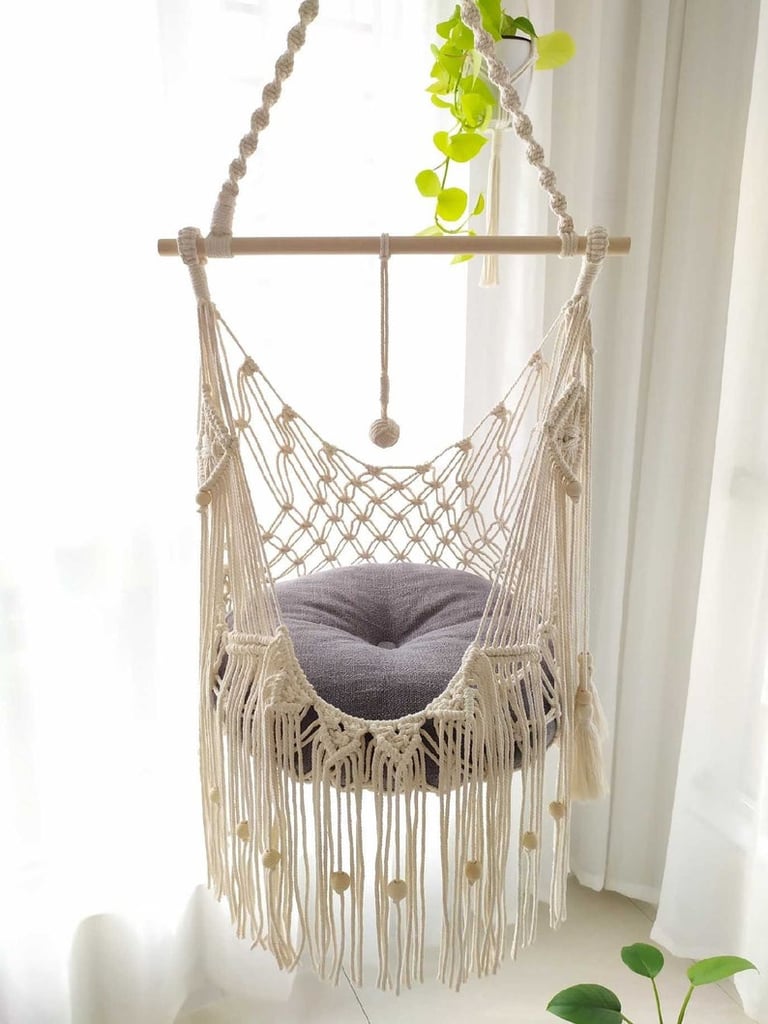 MottaGiftsStudio Hanging Macrame Cat Hammock