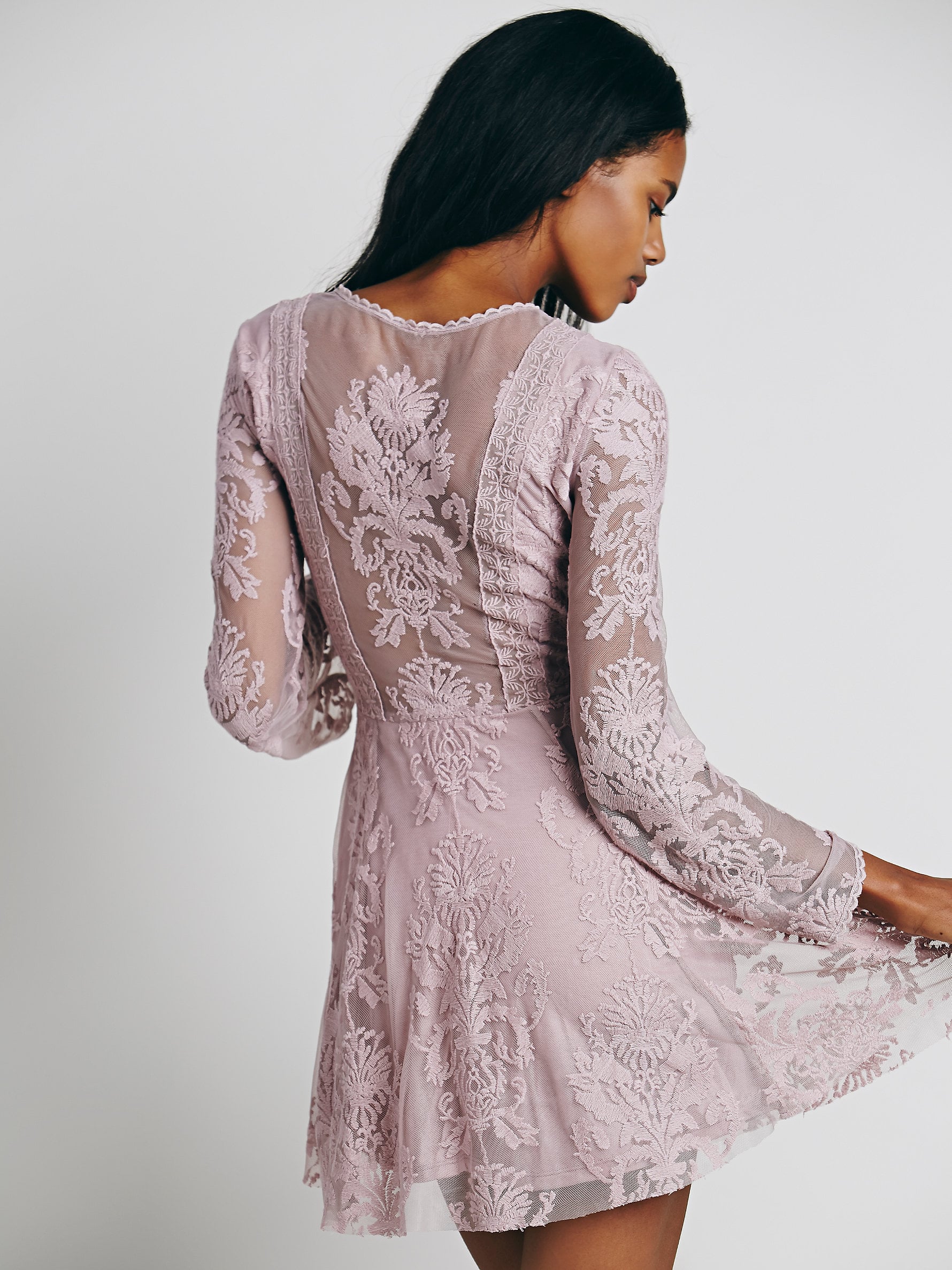 Free people purple lace dress sale