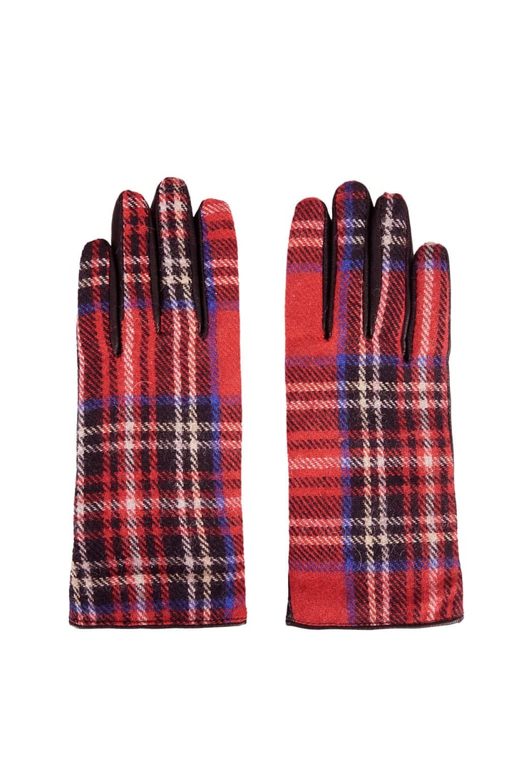 Topshop Plaid Gloves | Cheap Winter Hats and Gloves | POPSUGAR Fashion ...