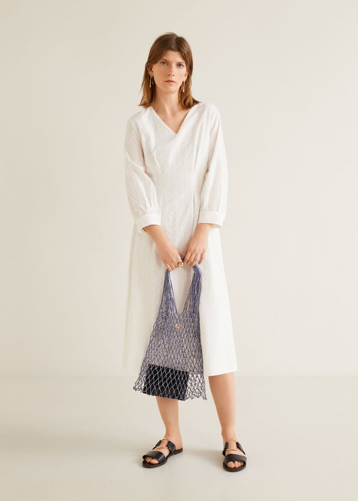 mango white midi dress