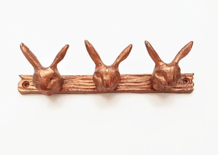 Copper Bunny Coat Hangers