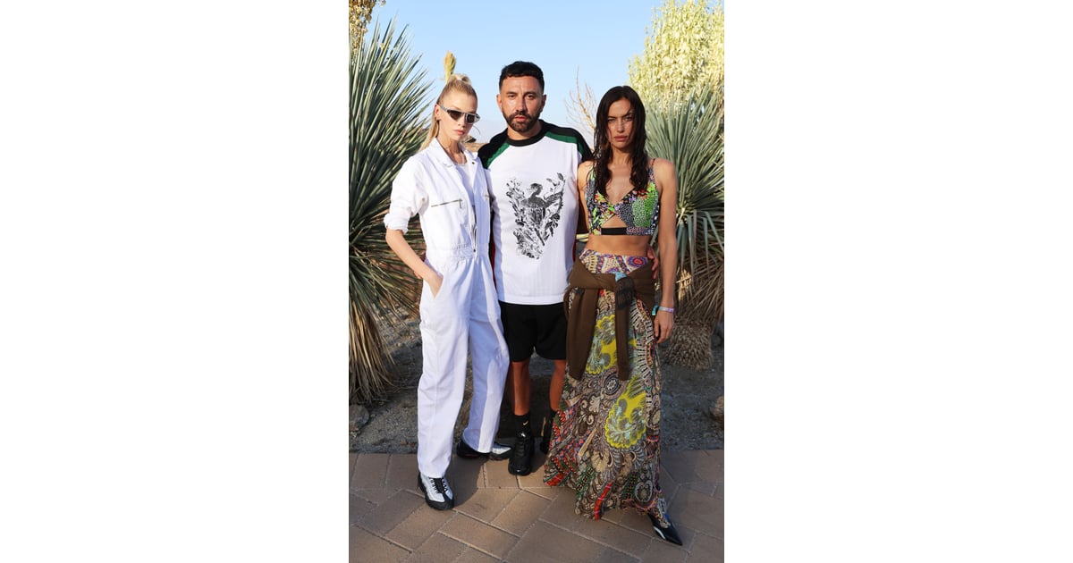 Stella Maxwell, Riccardo Tisci, and Irina Shayk at Coachella Weekend 1