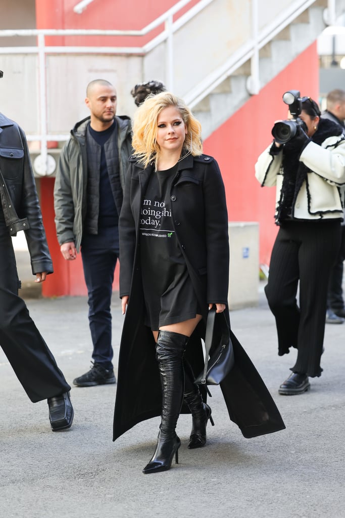Avril Lavigne's I'm Not Doing Shit Today Shirt in Paris