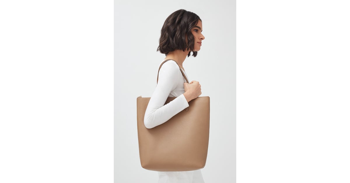 Cuyana tall structured leather online zipper tote