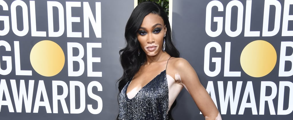 Winnie Harlow's LaQuan Smith Golden Globes Dress