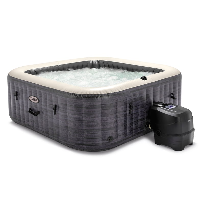 A Smart Inflatable Hot Tub: Intex PureSpa Plus Greystone Inflatable Hot Tub Square Jet Spa