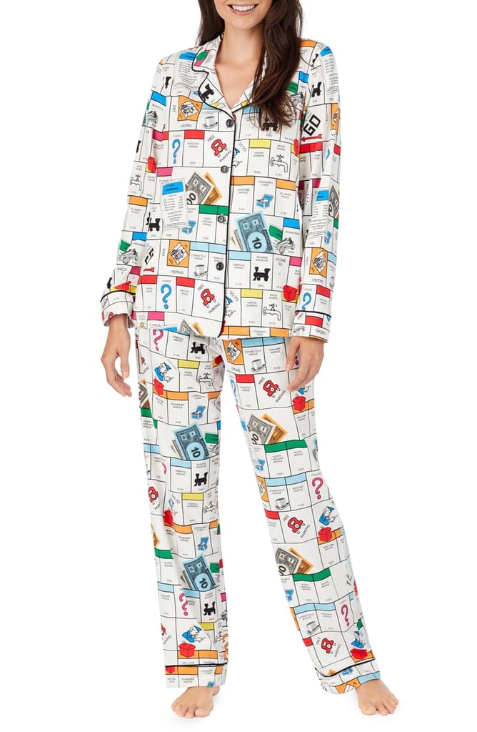 BedHead Pajamas Monopoly Print Long Sleeve Stretch Cotton Pajamas