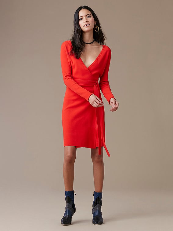 diane von furstenberg knit wrap dress