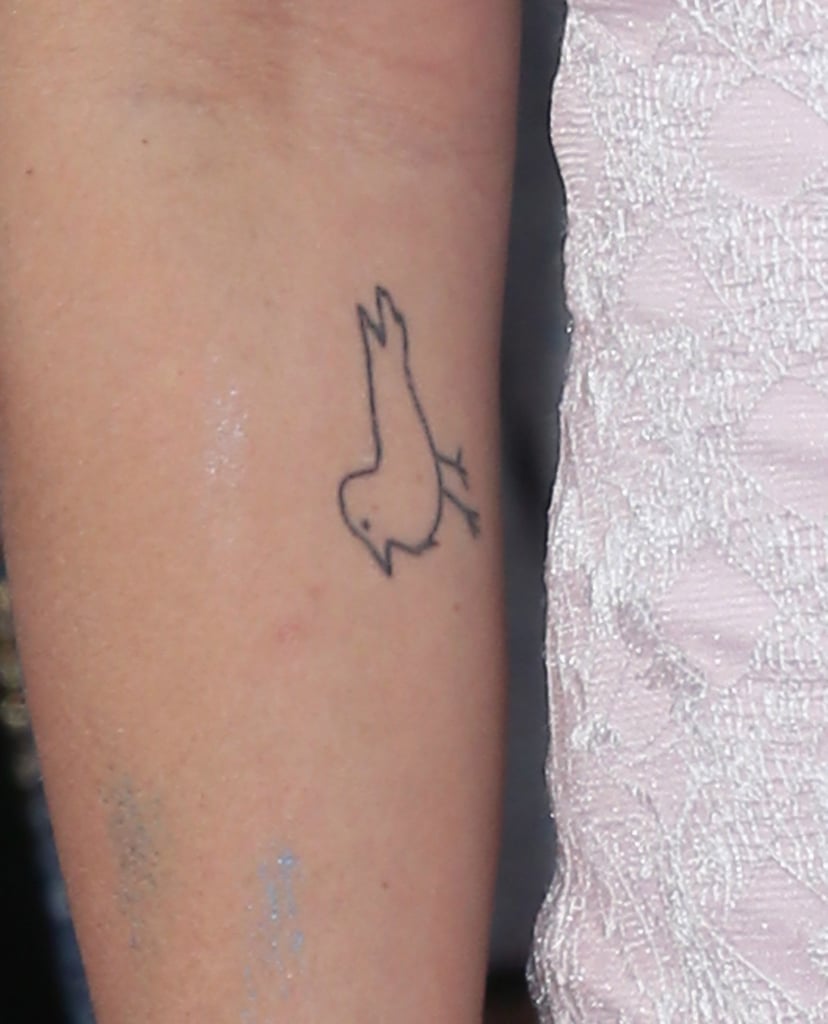 Drew Barrymore's Script Forearm Tattoo