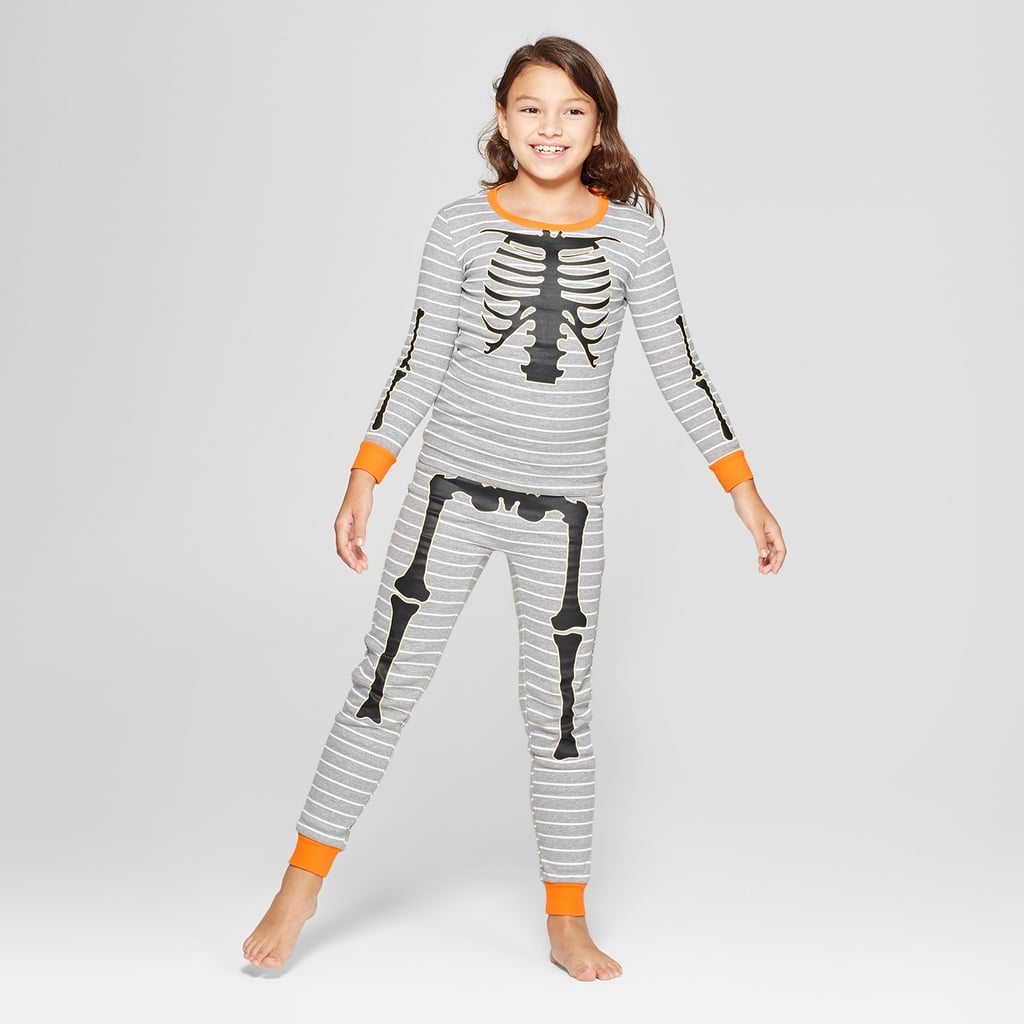 Snooze Button Skeleton Pajama Set