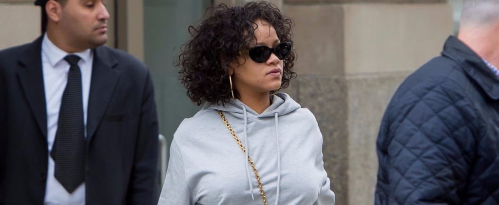 Rihanna Carrying Gucci Graffiti Handbag