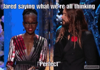 Jared Leto and Lupita Nyong'o at the SAG Awards 2015
