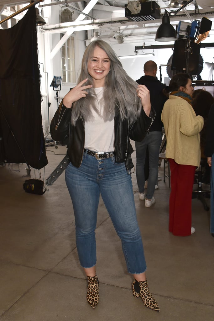 Iskra Lawrences Silver Gray Hair January 2019 Popsugar Beauty Uk 7860