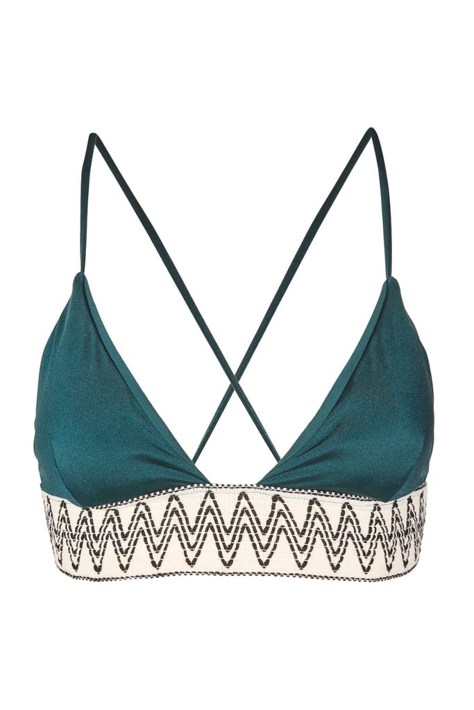 Topshop Zigzag Trim Triangle Bikini Top