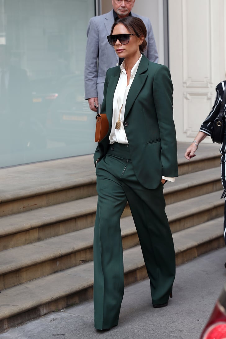 Victoria Beckham's Green Suit | POPSUGAR Fashion Photo 11