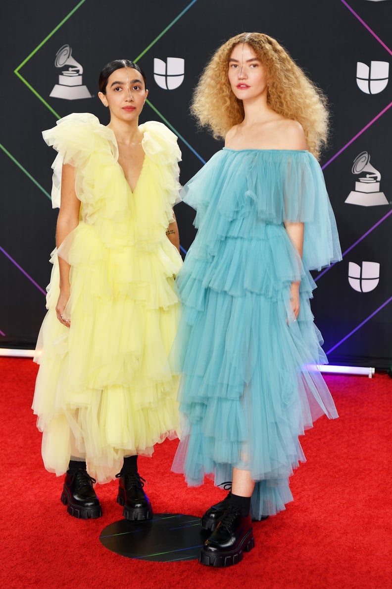 Ana Caetano and Vitória Falcão at the 2021 Latin Grammys