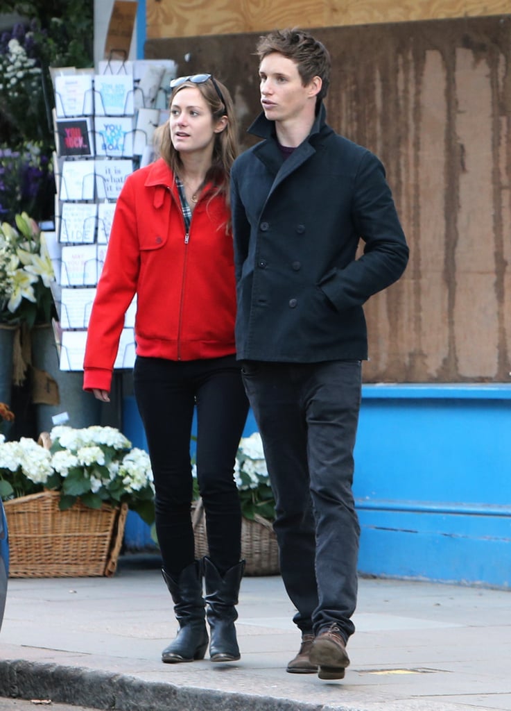 Eddie Redmayne and Hannah Bagshawe Kissing in London