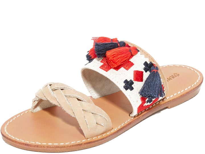Soludos Embroidered Two Band Slides