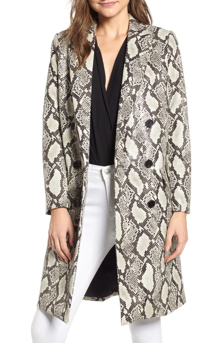 Mural Snakeskin Faux Leather Jacket