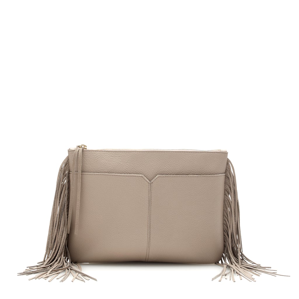 J.Crew Leather Fringe Clutch ($138)