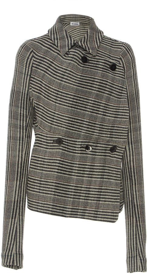 Jil Sander Fogar Striped Asymmetric Jacket