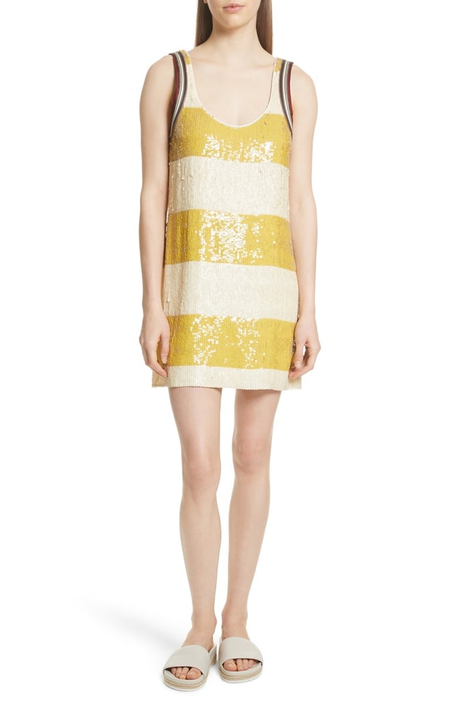 3.1 Phillip Lim Stripe Sequin Silk Shift Dress