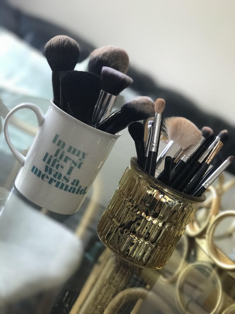 Store Brushes in an Old Mug