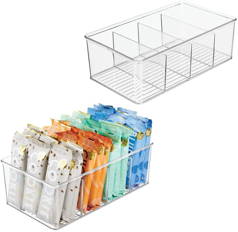 Clear Bins: mDesign Plastic Food Storage Bin Box Container