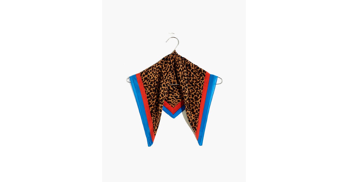 madewell x kule silk leopard bandana
