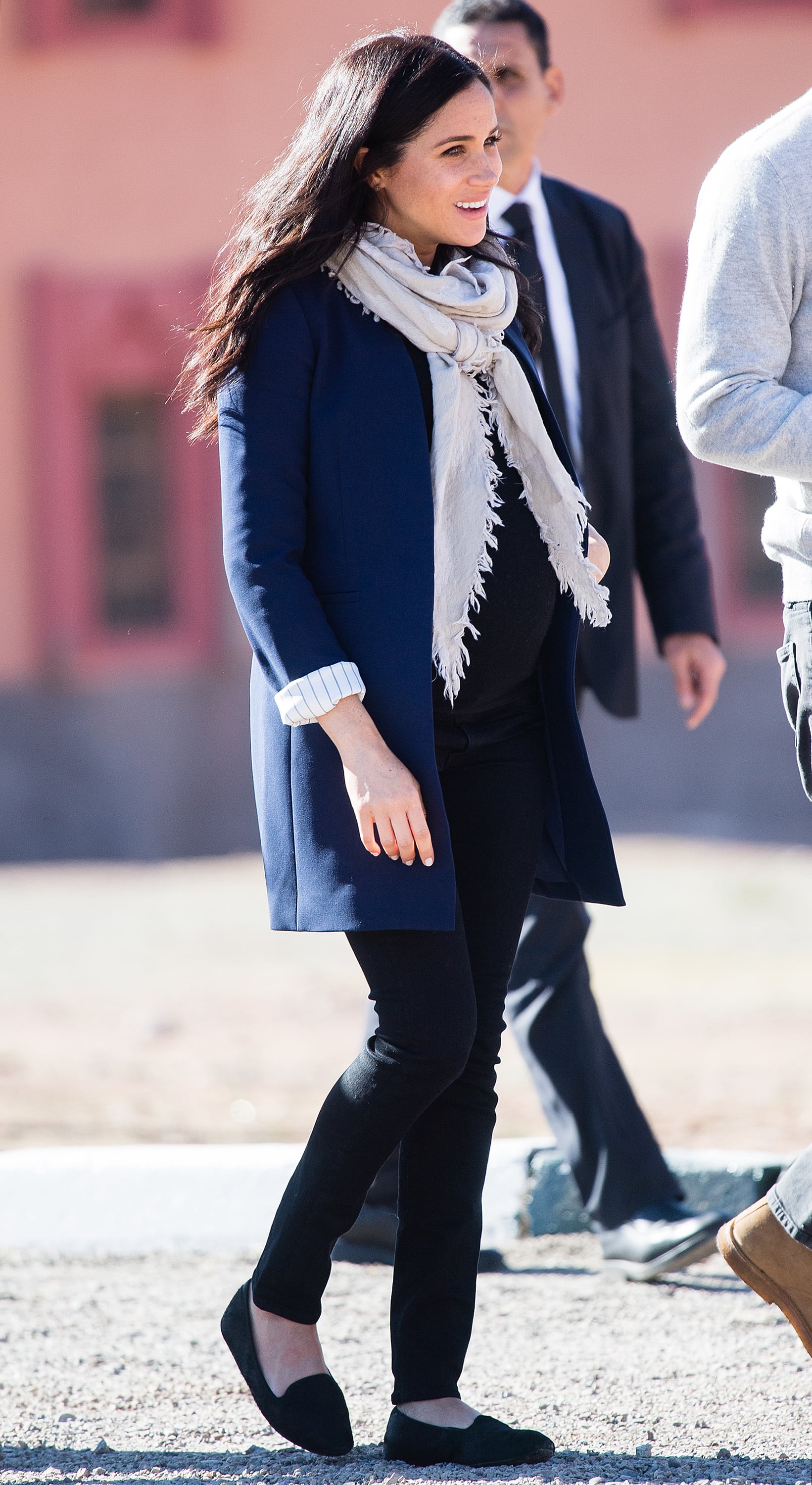 Meghan Markle Wearing Birdies Shoes in Morocco 2019 POPSUGAR Fashion