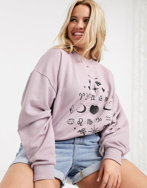 ASOS Design Curve Sweatshirt With Solstice Print