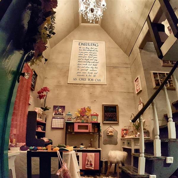 Dad Built Playhouse That's a Mini Version of Their Home