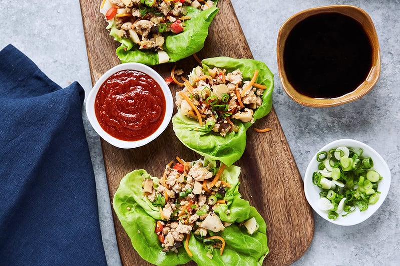 Keto Asian Chicken Lettuce Cups Quick Low Carb Dinner Recipes 