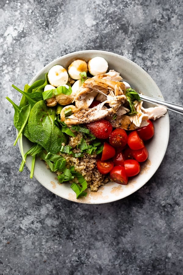 Caprese Chicken Quinoa Salad