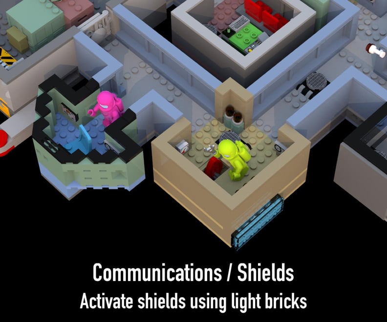 Among Us Lego Set Idea: Communications/Shields Rooms