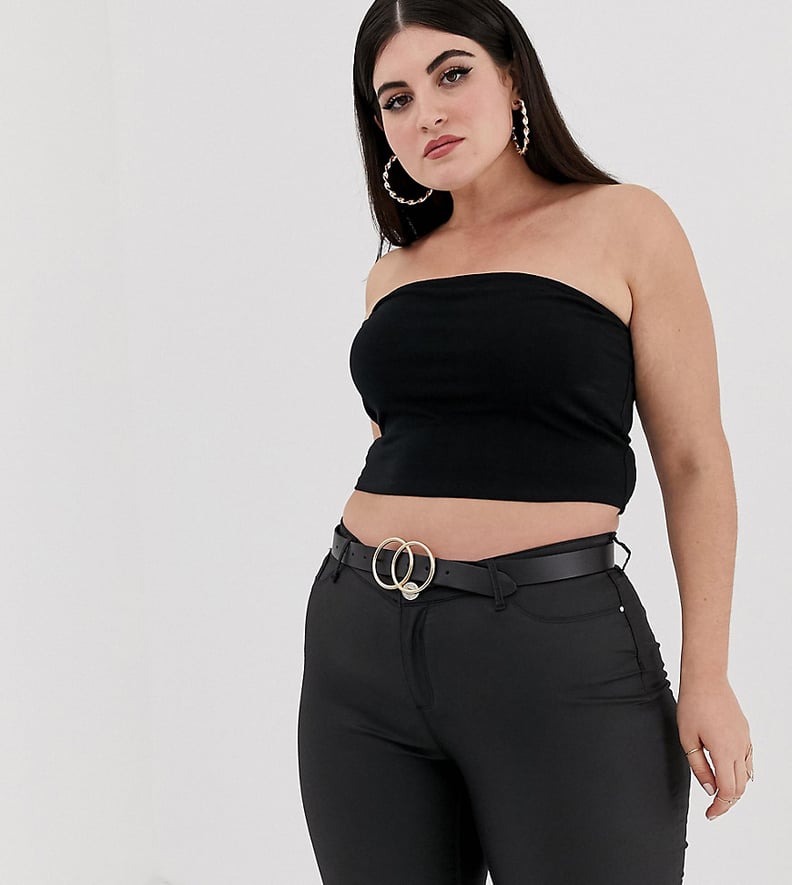 ASOS Design Curve Crop Bandeau Top in Black