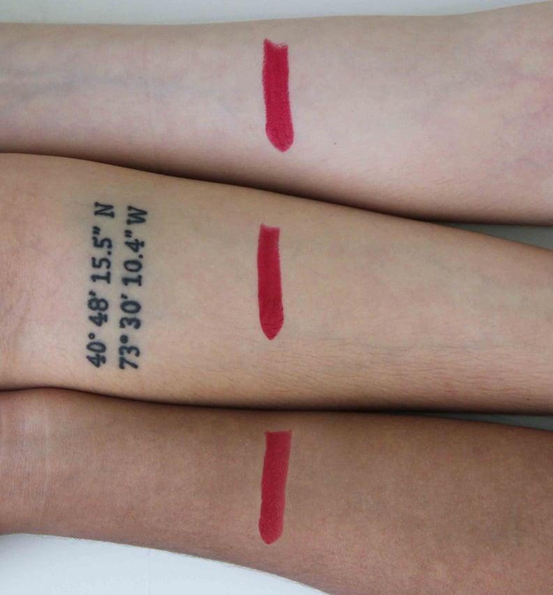Revlon Super Lustrous Love Is On Lipstick Swatched on 3 Skin Tones