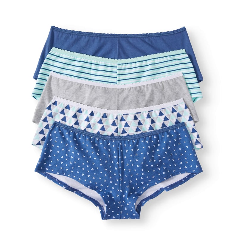 NO BOUNDARIES Juniors M (7-9) Cotton Cheeky Panties Underwear Cheekini •  Blue