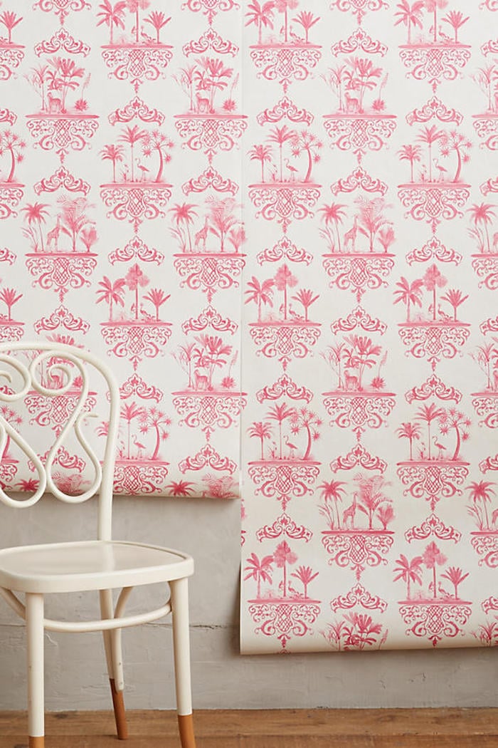 Anthropologie Island Damask Wallpaper