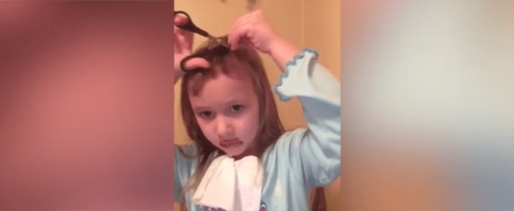 Little Girl Cuts Her Own Hair